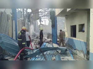 Chemical factory explosion in Hapur