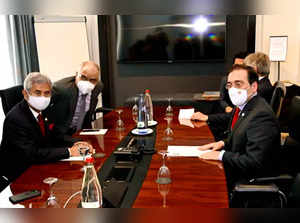 Paris, Feb 22 (ANI): External Affairs Minister S Jaishankar meets Minister of Fo...