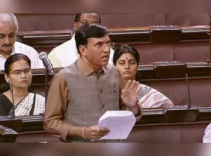 **EDS: TV GRAB** New Delhi: Union Health Minister Mansukh L Mandaviya speaks in ...