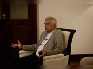 FILE PHOTO: Sri Lanka's Prime Minister Ranil Wickremesinghe attends an interview with Reuters at his office in Colombo