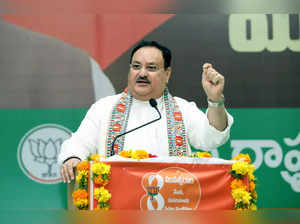 Vijaywada, June 06 (ANI): BJP National President JP Nadda addressing an intellec...