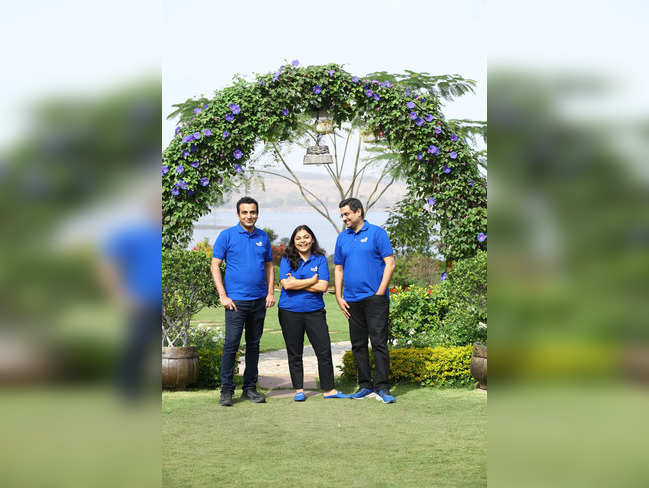 Left to Right Nikhil Nahar, Shreya Mishra, Neeraj Jain, cofounders SolarSquare