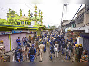 Howrah: Security personnel deployed after violence during protest over controver...