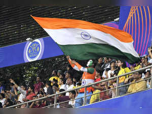 Mumbai: IPL cricket fans during the Indian Premier League 2022 cricket match bet...