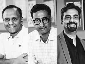 EnKash Co-founders - Naveen Bindal (L), Hemant Vishnoi (C), Yadvendra Tyagi (R)