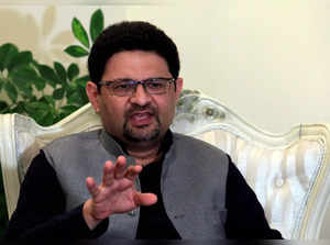 FILE PHOTO: Pakistan's new finance ministry chief Miftah Ismail speaks with a Reuters correspondent during an interview in Islamabad