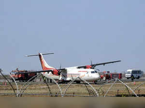 Jabalpur: Air India flight slips on the runway while landing at the Dumna Aiport...