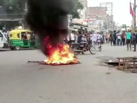 ​Angry processions in some places