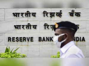 Mumbai: An Indian Navy officer outside Reserve Bank of India (RBI) headquarters,...