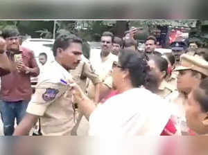 Protesting Rahul Gandhi's ED grilling, Renuka Chowdhury grabs cop's collar in Hyderabad; case registered