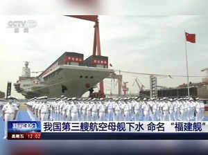 China launches high-tech aircraft carrier in naval milestone