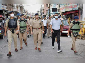 Bulandshahr: Meerut zone ADG Rajeev Sabharwal (C), Bulandshahr SSP Shlok Kumar(R...
