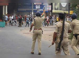 Protest against "Agnipath scheme" for recruiting personnel for armed forces, in Patna