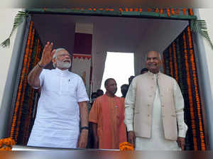 Kanpur, June 03 (ANI): President Ram Nath Kovind with Prime Minister Narendra Mo...