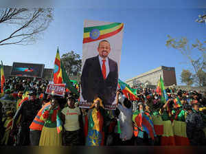 FILE PHOTO: Ethiopian PM's backers hold a rally in support of national army in Addis Ababa