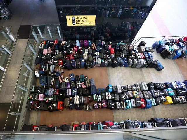 ​Massive luggage pile-up at Heathrow