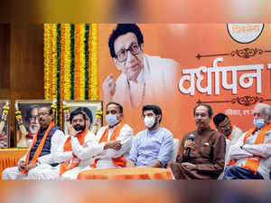 Maharashtra CM Uddhav Thackeray speaks during a meeting with Shiv Sena MLAs on the occasion of the party's 56th Foundation Day.