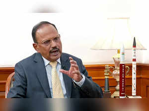 New Delhi, June 21 (ANI): National Security Advisor (NSA) Ajit Doval speaks to A...