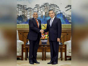 Beijing: Indian Ambassador to China Pradeep Kumar Rawat meets Chinese Foreign Mi...