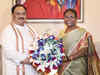 Delhi: JP Nadda meets NDA’s Presidential candidate Draupadi Murmu