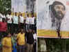 Watch: Sena supporters throw black ink, eggs at rebel MLA Eknath Shinde's poster