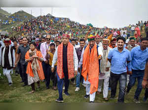Mandi: Himachal Pradesh Chief Minister Jai Ram Thakur during the closing ceremon...