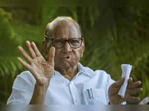 New Delhi: Nationalist Congress Party (NCP) chief Sharad Pawar addresses a press...