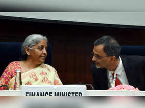 Union Finance Minister Nirmala Sitharaman with Chief E...
