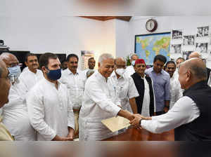 New Delhi: Opposition presidential candidate Yashwant Sinha files his nomination...