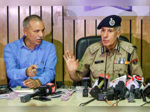 Jaipur: Rajasthan Director General of Police M. L. Lather addresses a press conf...