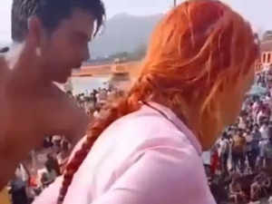 What a holy dip! 70-year-old woman jumps off bridge into Ganga, video goes viral