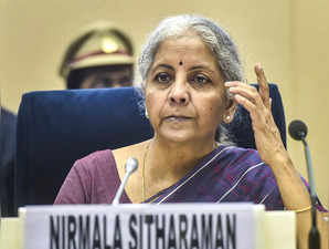 New Delhi: Union Finance Minister Nirmala Sitharaman during celebration of the 5...