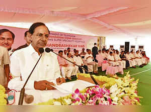 Hyderabad, Apr 26 (ANI):  Telangana Chief Minister K Chandrasekhar Rao addressin...