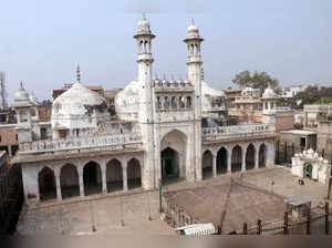 Varanasi, June 14 (ANI): A view of the Gyanvapi Mosque, in Varanasi on Monday. (...