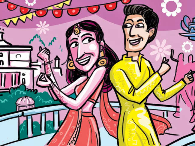 Dress code for the mega shaadi is pastel traditional.