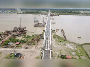 Khulna (Bangladesh), Jul 01 (ANI): Rupsha Rail Bridge, part of Khulna-Mongla Por...