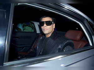 Mumbai, Apr 17 (ANI): Bollywood filmmaker Karan Johar arrives to attend actor Ra...
