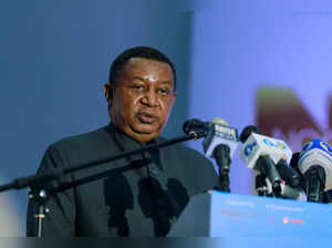 Mohammad Barkindo, secretary-general of OPEC, addresses delegates at the opening of the Nigeria Oil & Gas 2022 meeting in Abuja