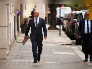British new Chancellor of the Exchequer Nadhim Zahawi arrives for TV interviews, in London
