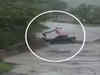 Madhya Pradesh: Biker gets washed away in floods in Dewas, video goes viral