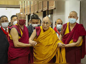 Dharamshala: Tibetan spiritual leader the Dalai Lama arrives to inaugurate a mus...