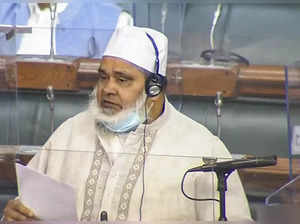 **EDS: VIDEO GRAB** New Delhi: AIUDF MP Ajmal Badruddin speaks in the Lok Sabha ...