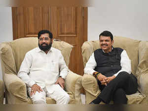 Mumbai: Rebel Shiv Sena leader Eknath Shinde meets BJP leader and former Maharas...