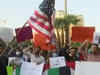 Watch: US flags burnt at Iran demo as Joe Biden tours Mideast