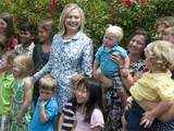 Hillary Clinton with children