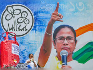 Kolkata: TMC supremo and West Bengal Chief Minister Mamata Banerjee addresses a ...
