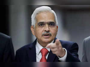 The Reserve Bank of India (RBI) Governor Shaktikanta Das arrives at a news conference in Mumbai