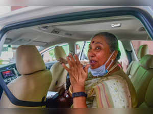 New Delhi: Opposition's Vice Presidential candidate Margaret Alva leaves Parliam...