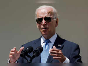 U.S. President Joe Biden delivers remarks in the Rose Garden at the White House