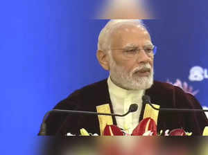 PM Narendra Modi addressing the 42nd convocation at Anna University in Chennai on Friday